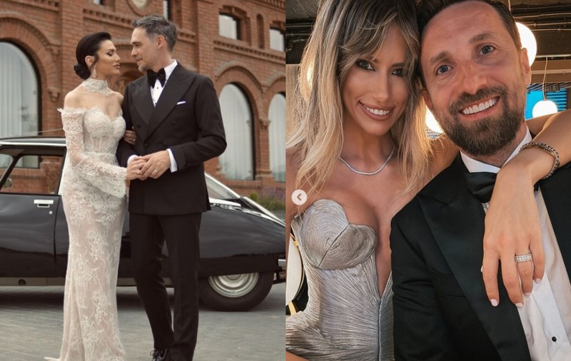 Cum a apărut Dani Oțil la nunta lui Răzvan Simion cu Daliana Răducan. Îmbrăcată într-o rochie decoltată, Gabriela Prisăcariu l-a însoțit
