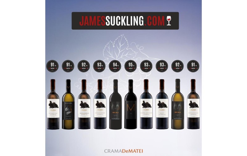 Cramă DeMatei înregistrează cel mai mare scor istoric pentru un vin românesc la James Suckling: Matei 2020 - 95 de puncte