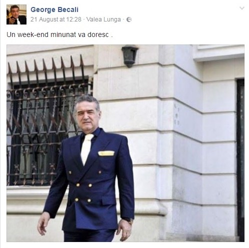 Gigi Becali știe să scrie în engleză