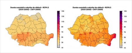 evolutie valuri caldura 2031-2050
