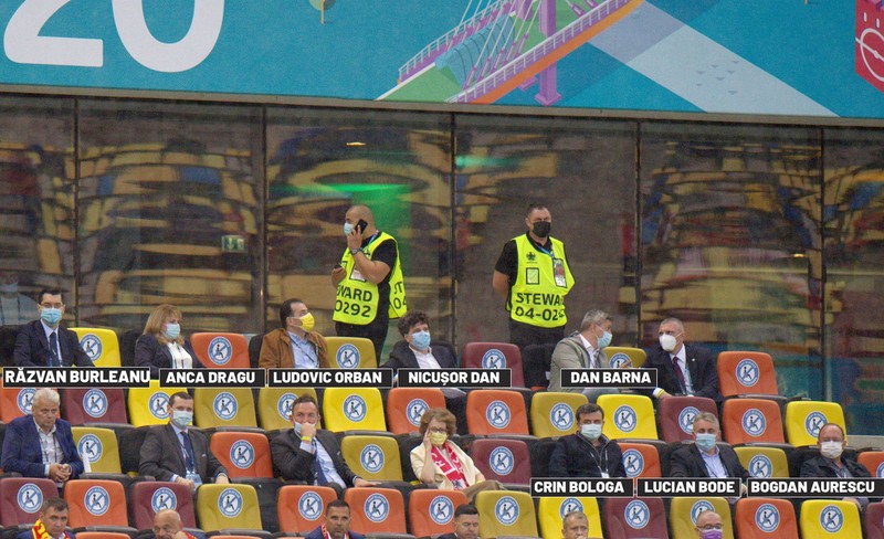 Campionatul European de VIP-uri: Orban, Barna și șeful DNA, invitați de FRF la tribuna oficială. Gică Hagi și Gică Popescu, la Tribuna a II-a FOTO: Cristian Preda / Gazeta Sporturilor