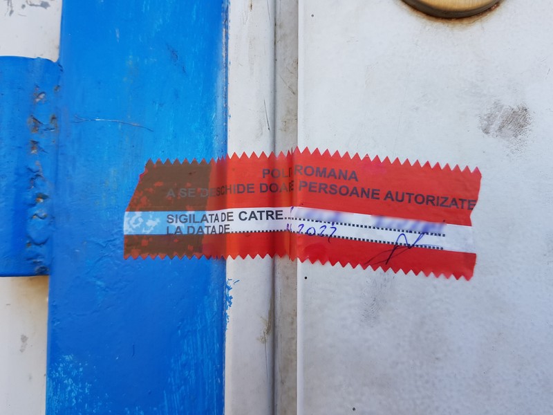 Ușa containerului unde a locuit Zapan a fost sigilată de Poliție