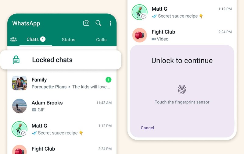 Chat Lock, noua funcție WhatsApp care îți protejează conversațiile cu parolă sau date biometrice