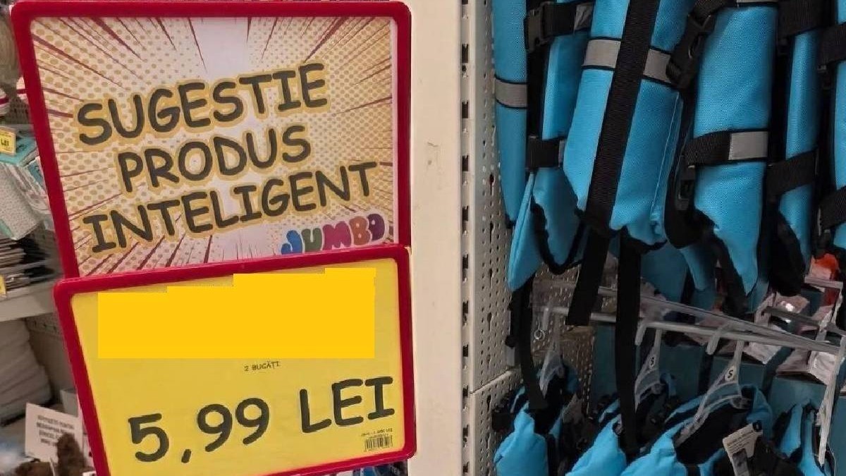 Imagine cu oferta din Jumbo la produsul clip pentru centura de siguranță auto. Produsul se vinde la prețul de 5,99 lei