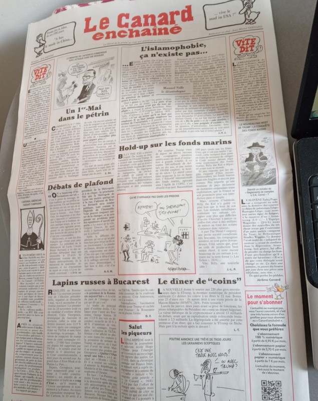 "Iepuri ruși la București", titlul dat de "Le canard enchaine" înainte de alegerile prezidențiale din 4 mai 2025