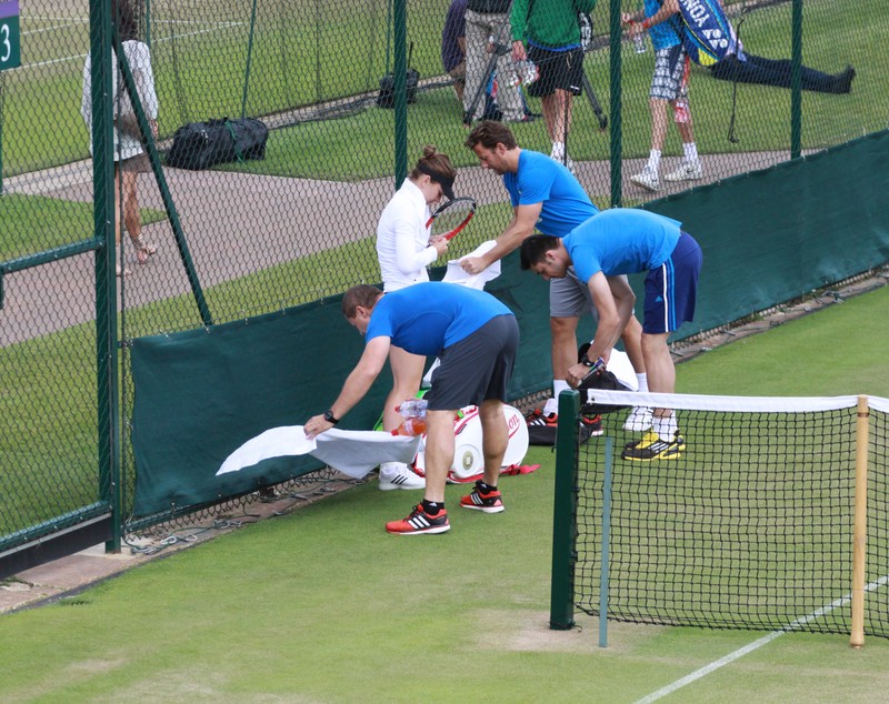 GALERIE FOTO/ Simona Halep s-a antrenat sub privirile lui Țiriac