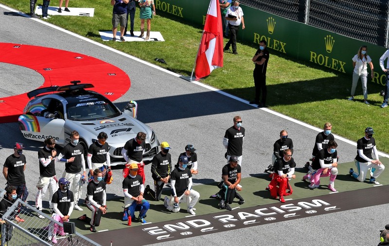 Şase piloţi de Formula 1 au refuzat să îngenuncheze în semn de susținere a luptei antirasism, înaintea MP al Austriei