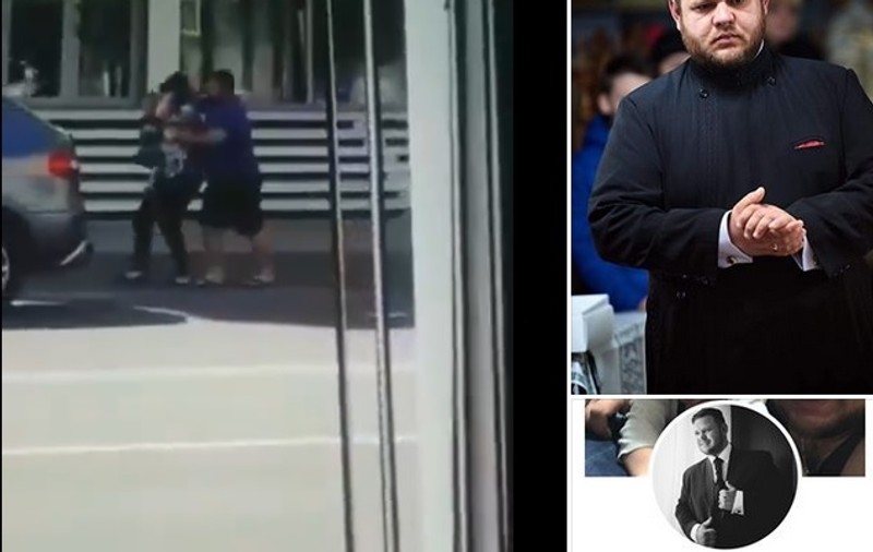 UPDATE | Preotul din Bacău care a fost filmat în timp ce îşi agresează soţia cu copilul în braţe este cercetat de poliție