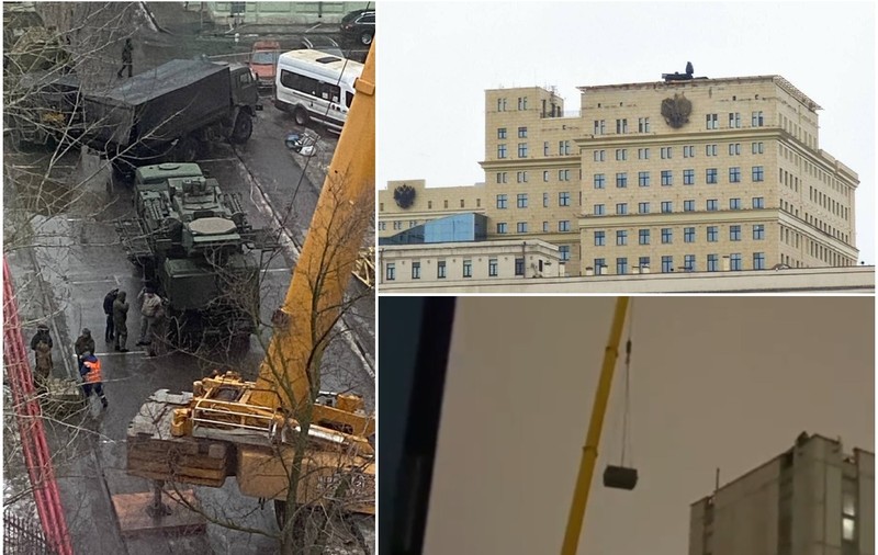 Rușii urcă sisteme de rachete Pantsir S pe acoperișurile clădirilor oficiale: „Consolidarea apărării aeriene a Moscovei” | VIDEO