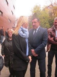 Camelia Potec s-a întreţinut cu şeful CSA Steaua, George Boroi FOTO: Răzvan Ionaşcu