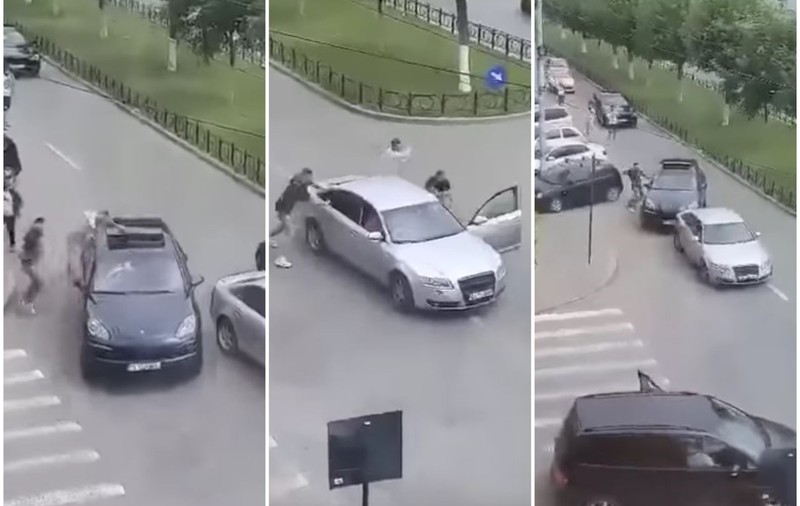 VIDEO | Bătaie cu bâte, în stradă într-un cartier din Craiova. Incidentul șocant a fost filmat de un martor