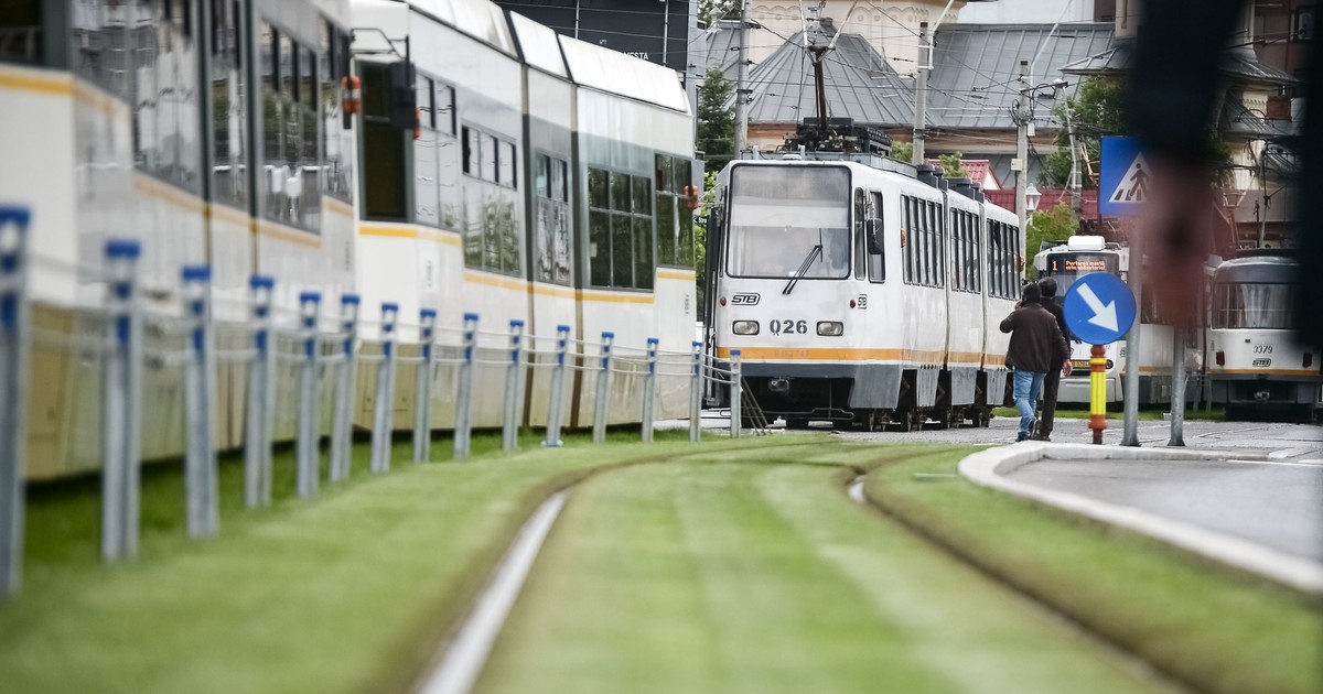 Imagine cu un tramvai. Foto cu caracter ilustrativ