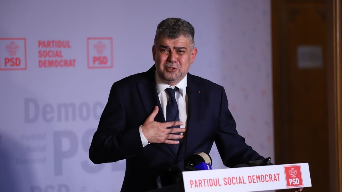 Marcel Ciolacu după ce a anunțat propunerea de comisar european FOTO Dumitru Angelescu