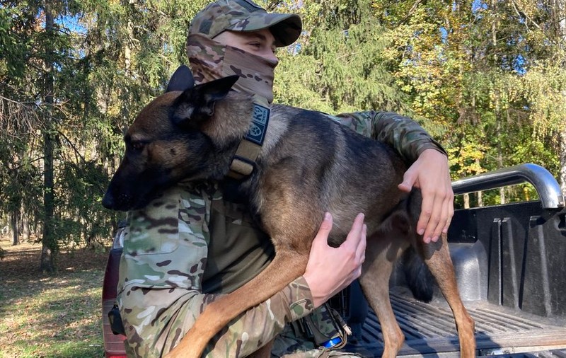 „Un miracol”. Un soldat care a părăsit combinatul Azovstal fără ciobănescul său german a găsit-o pe Jackie după patru luni