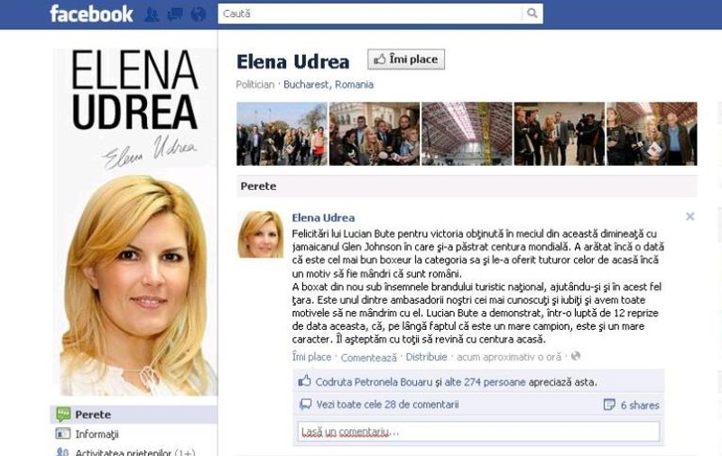 Elena Udrea laudă caracterul lui Lucian Bute