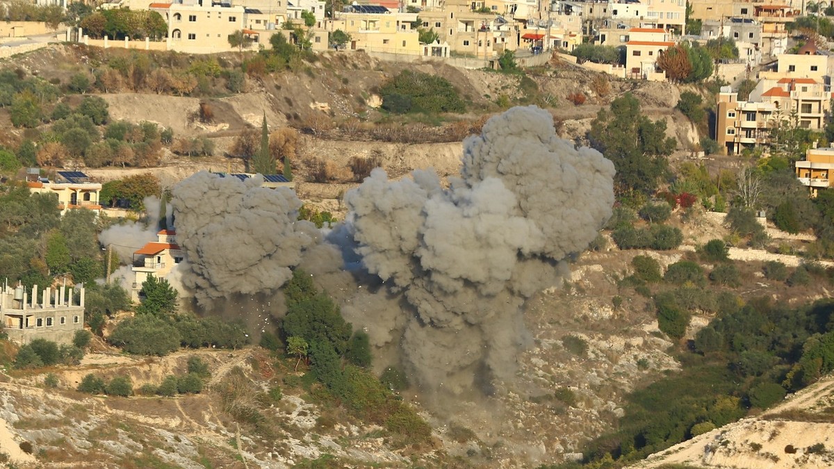 Bombardament efectuat de israelieni în sudul Libanului Foto: Profimedia