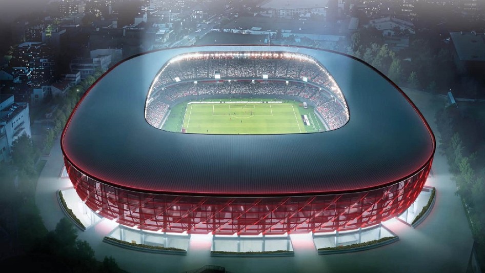 Machetă cu noul stadion Dinamo