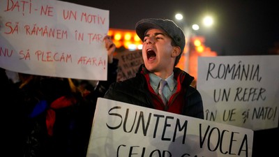 Romania Election Protest