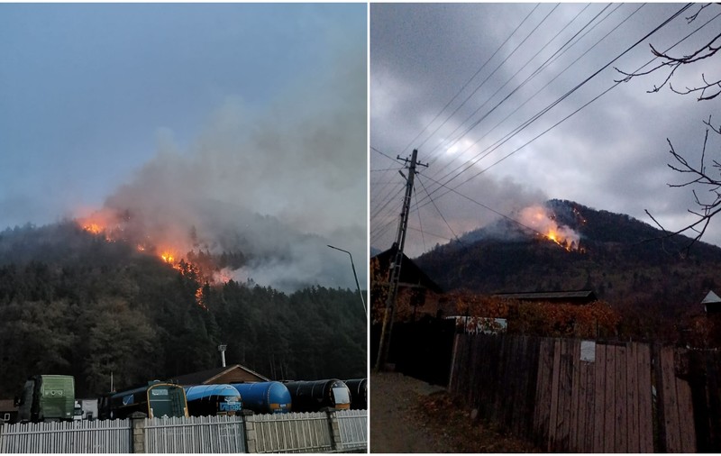 Pompierii din Bacău, misiune dificilă pentru stingerea incendiului de pădure din Oituz. De trei zile se luptă cu flăcările