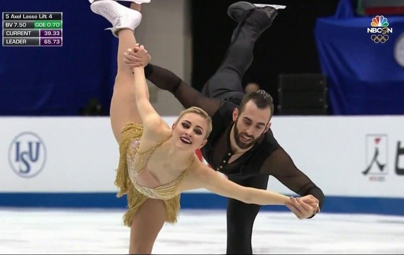 VIDEO | Patinatoarea Ashley Cain a căzut inconștientă pe gheață, dar s-a ridicat și a continuat dansul cu perechea sa
