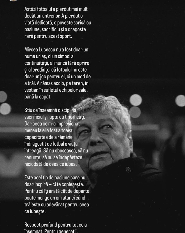 Simona Halep, mesaj dureros după moartea lui Mircea Lucescu. Ce a apreciat la regretatul antrenor: „A fost un simbol al muncii fără oprire”