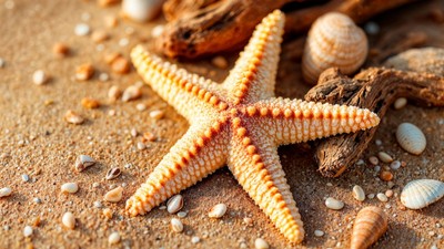 stea-de-mare-pe-plaja