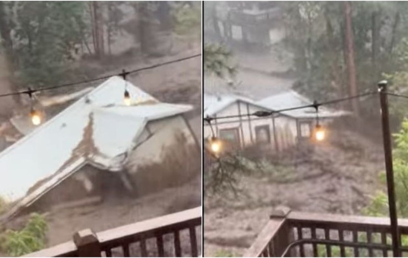 Momentul în care o casă este luată de ape în inundațiile devastatoare din SUA: „Nu mi-a venit să cred” | Video