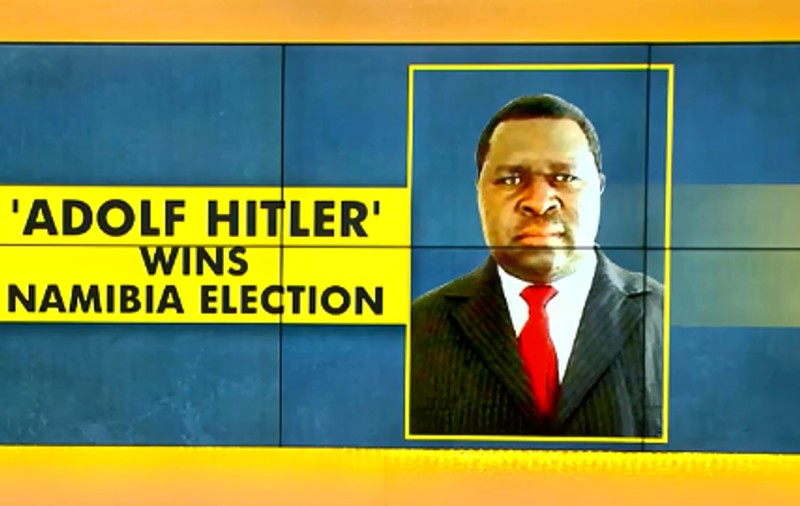Politicianul namibian Adolf Hitler, obligat să lucreze de acasă din cauza unui focar de Covid la biroul său districtual
