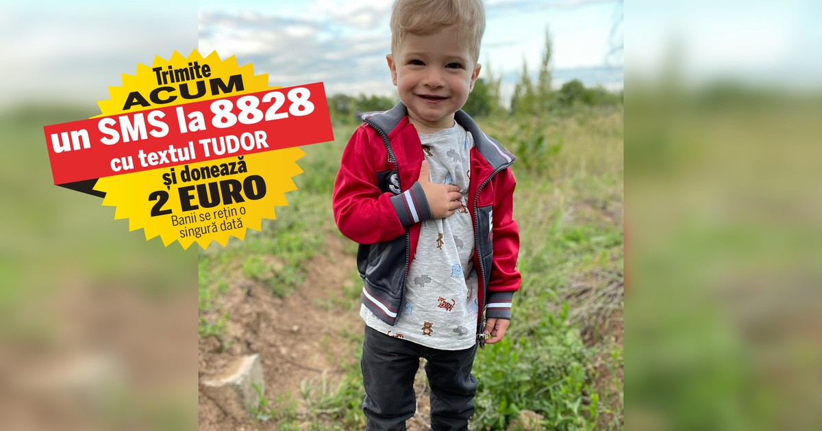 O malformație gravă îi pune în pericol viața lui Tudor. Băiatul are nevoie de peste 200.000 de dolari pentru a fi operat la inimă, în SUA