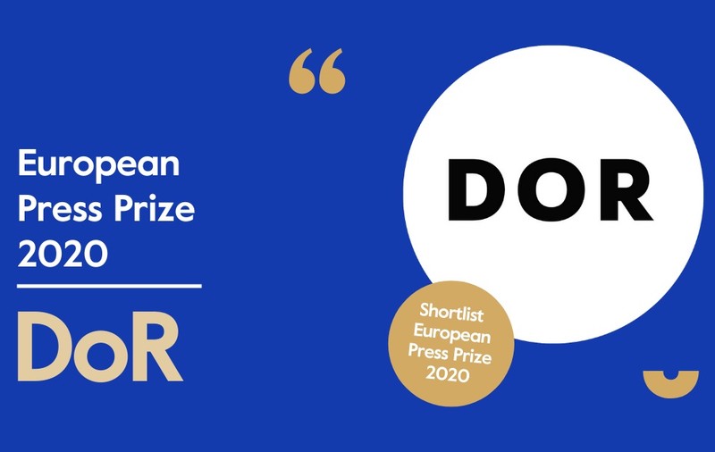 Revista DoR, două nominalizări la European Press Prize 2020, alături de cele mai mari redacții din lume