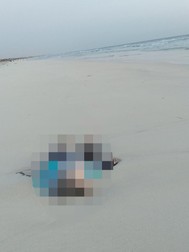 Trupul unui alt copil, adus de valuri pe țărm, în Libia | Foto: Twitter / Oscar Campos