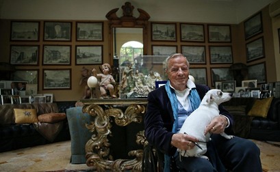 Franco Zeffirelli în casa lui din Italia, aprilie 2014