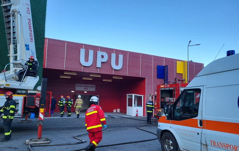 Incendiu la noua Unitate de Primiri Urgențe a Spitalului Bagdasar-Arseni. Pacienții au fost evacuați