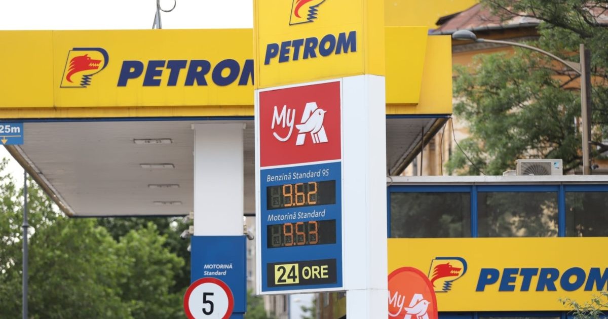 O stație Petrom din București care are afișat prețul la benzină și motorină, București, 5 iunie 2026