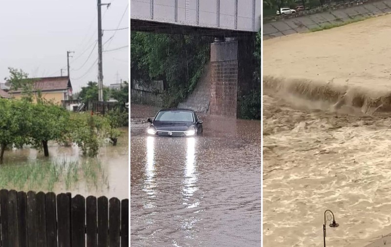 Urmările furtunilor din sudul țării: inundații în mai multe județe, după avertizările cod roșu. O femeie a murit după ce a fost luată de viitură