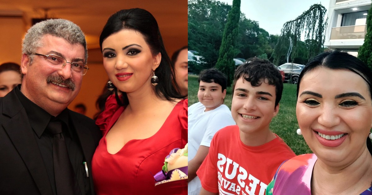 Adriana Bahmuțeanu și copiii săi