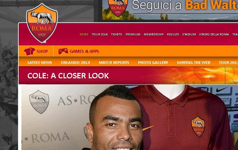Ashley Cole, noul jucător al Romei: ”Vreau să câştig Serie A!”