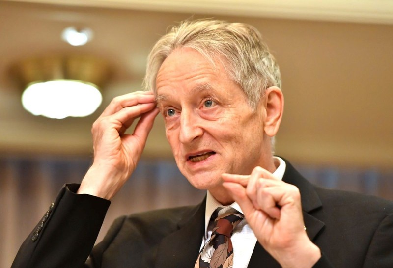 Dr. Geoffrey E. Hinton, Professor Emeritus, the University of Toronto and Chief Scientific Adviser, Vector Institute, speaks during an exclusive interview by the Yomiuri Shimbun at a Tokyo hotel in Chiyoda Ward, Tokyo on Nov. 18, 2019. Dr. Hinton, known as " Godfather of Ai" has been awarded Japanese Honda Foundation, for his pioneering research in the field of deep learning in artificial intelligence and his contribution to practical application of the technology.,Image: 686872002, License: Rights-managed, Restrictions: This content is intended for editorial use only. For other uses, additional clearances may be required. No Use in Japan JAPAN OUT, Model Release: no