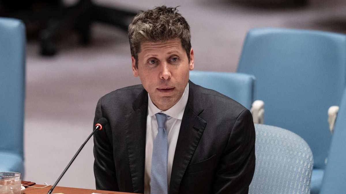 Sam Altman, în timpul ședinței ONU din 23 septembrie 2026 despre Inteligența Artificială.