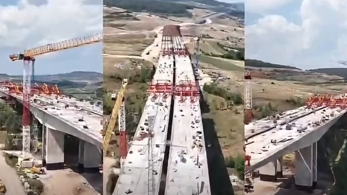 Stadiul lucrărilor la viaductele Topa Mică și Nădășelu de 3,2 kilometri din Autostrada A3 Transilvania