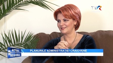 Lia Olguța Vasilescu, în studioul regional al TVR | Foto: captură tvr-craiova.ro