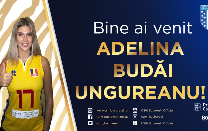Cea mai frumoasă voleibalistă din România s-a transferat la CSM București. Adelina Budăi-Ungureanu a semnat pe doi ani | FOTO
