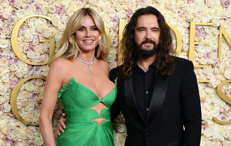 Heidi Klum a îmbrăcat la Globurile de Aur 2025 o rochie creată de un designer român. Ce a scris presa internațională despre ținuta ei