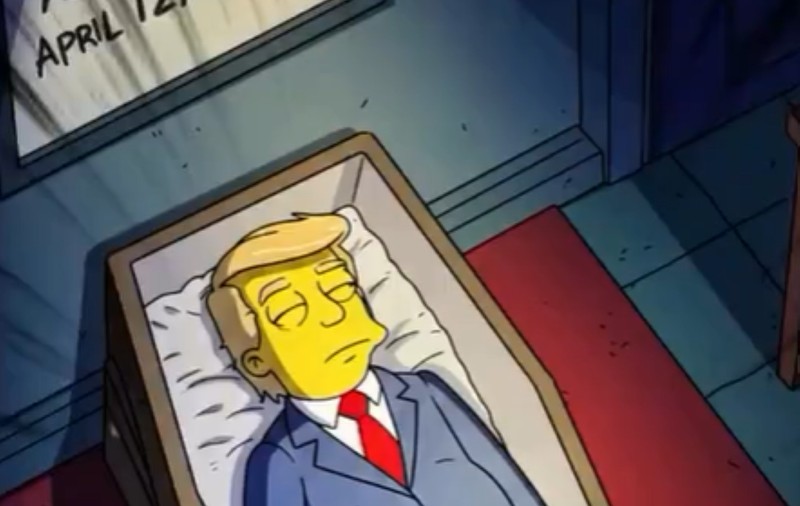 O scenă din The Simpsons cu Trump în sicriu a devenit virală și a încins internetul | VIDEO