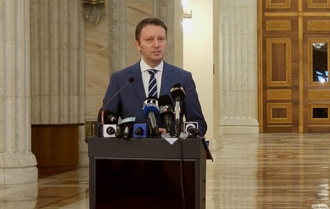 Premierul desemnat Siegfried Mureșan la o conferință de presă în Parlament. Foto: Cristian Otopeanu / Libertatea