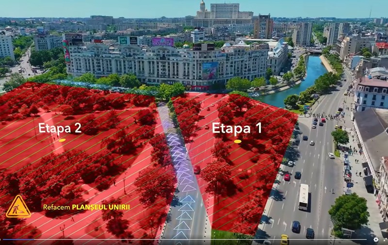 Piața Unirii intră în șantier pentru consolidarea Planșeului Unirii până în 2027. Toate detaliile, istoricul și rutele ocolitoare pentru șoferi | VIDEO