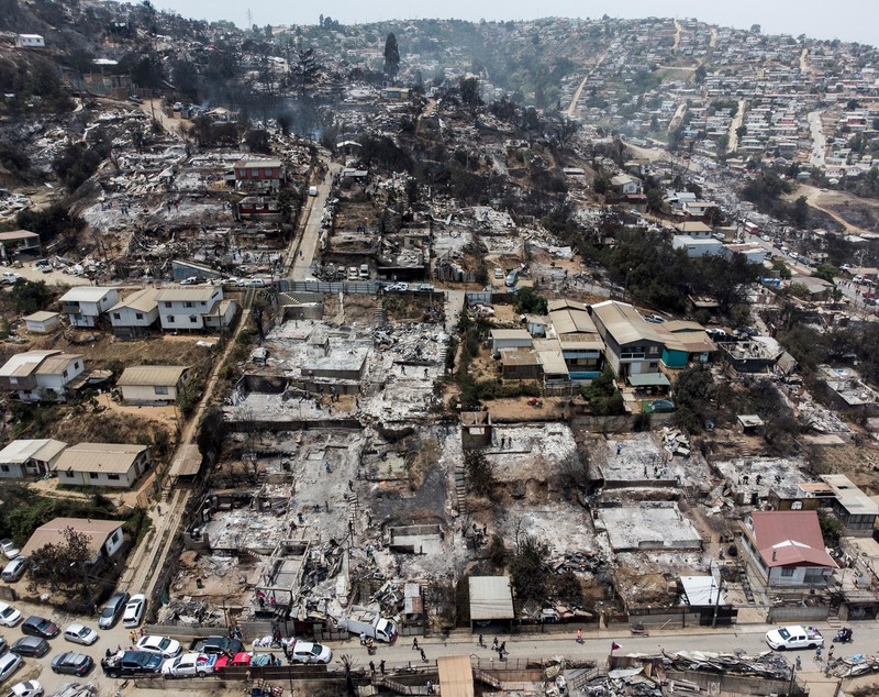 Chile se confruntă cu „cea mai mare tragedie din 2010”. Cel puţin 112 morţi în urma unor incendii de vegetație