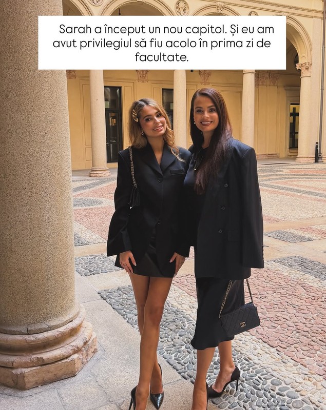 Anca Serea, alături de fiica ei la Instituto Marangoni Milano