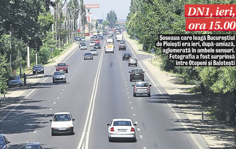 DN1, preferat de şoferi? Drumul vechi de la Bucureşti spre Ploieşti vuia de maşini, în timp ce Autostrada nouă spre munte era aproape goală
