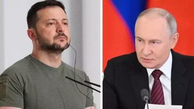 Volodimir Zelenski și Vladimir Putin